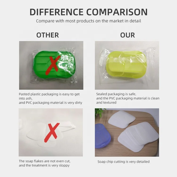 2023 Organic Soap Chips Sheets Fruity Arom Disposable Travel Water Soluble Dissolving Hand Soap Paper