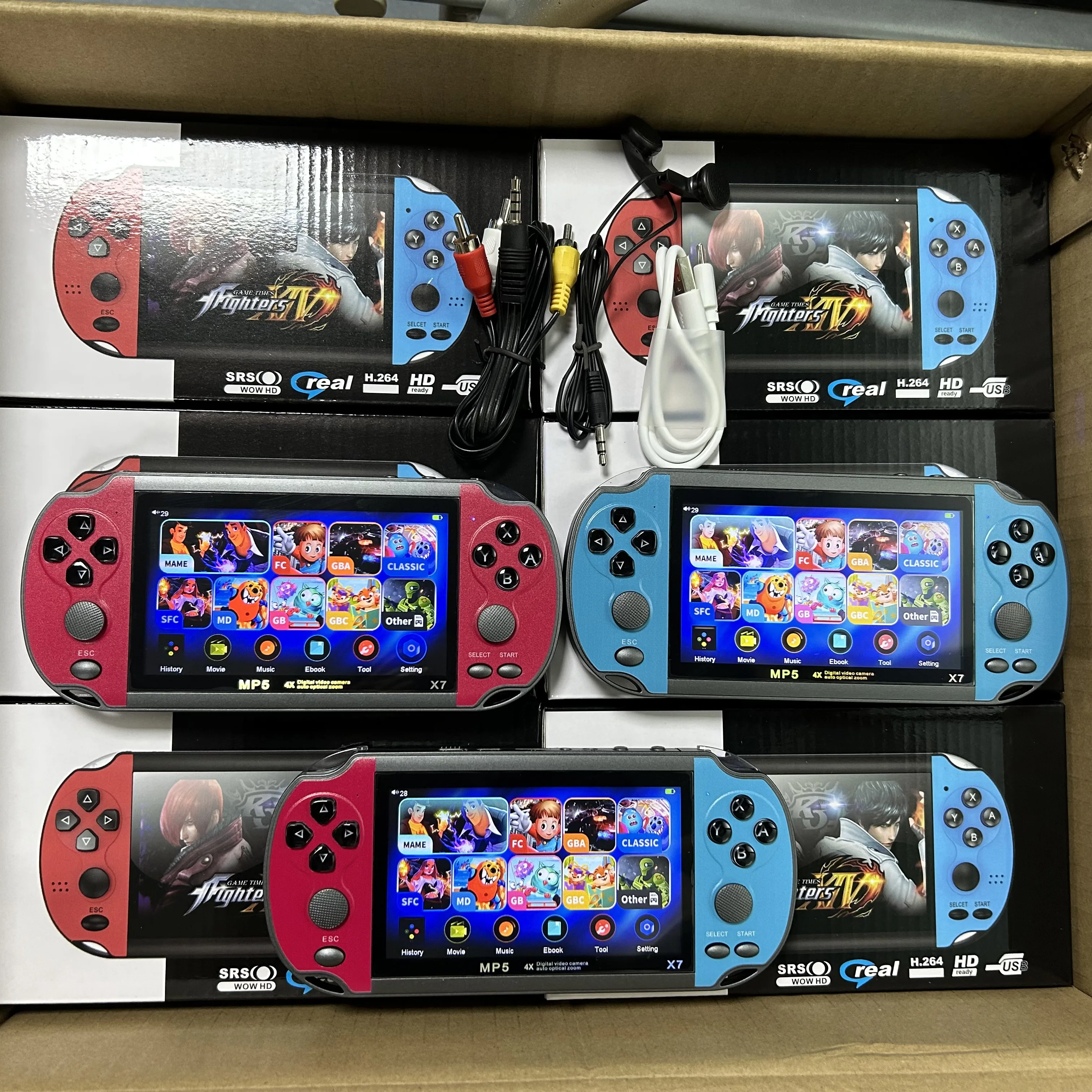 Portable Retro X7 Game Console Handheld 4.5 Inch Screen Real Camera Video Games Consoles Game Player