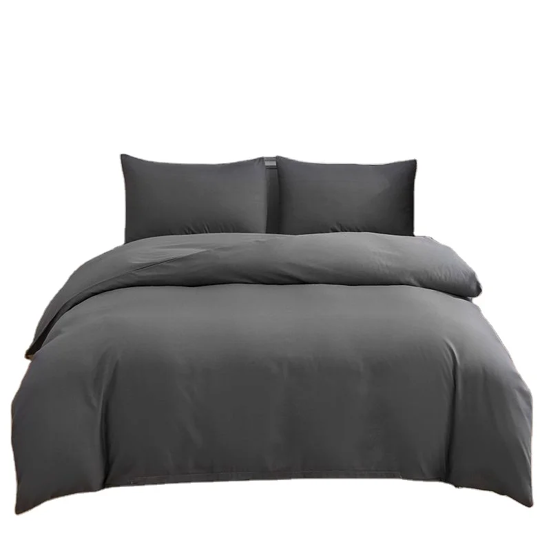 Comfortable bedding set luxury comforter Plain polyester double-sided sanding four-piece bed linen bedding of double bed