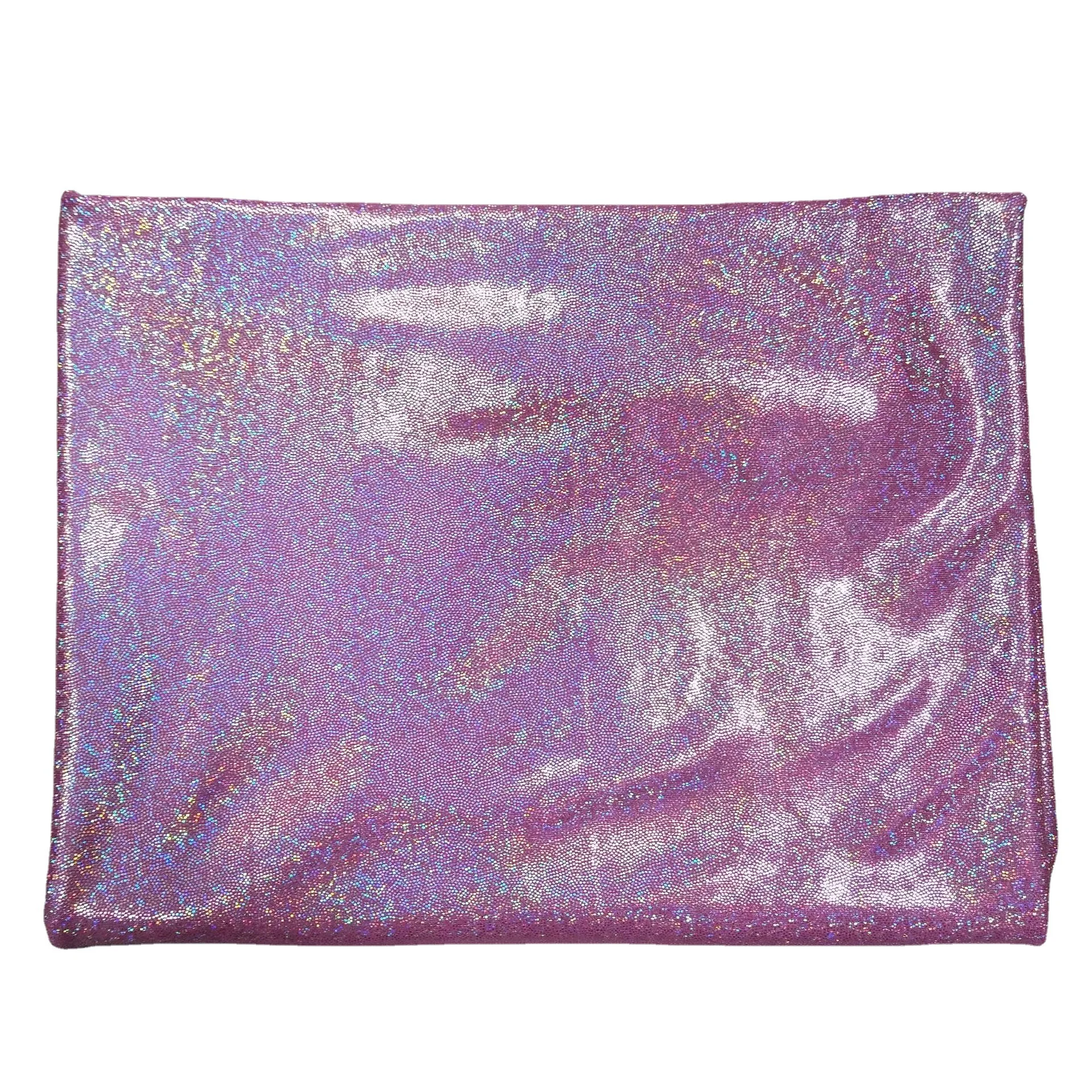 HOT sale solid colors metallic laser polyester spandex dot hologram holographic  fabric