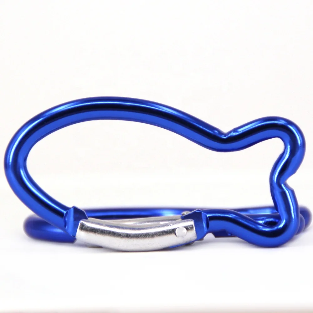 cheap Baichao Factory Direct Sale 6#  62*32*4.9mm fish  metal clip snap carabiner hooks for pet camping hiking can custom logo