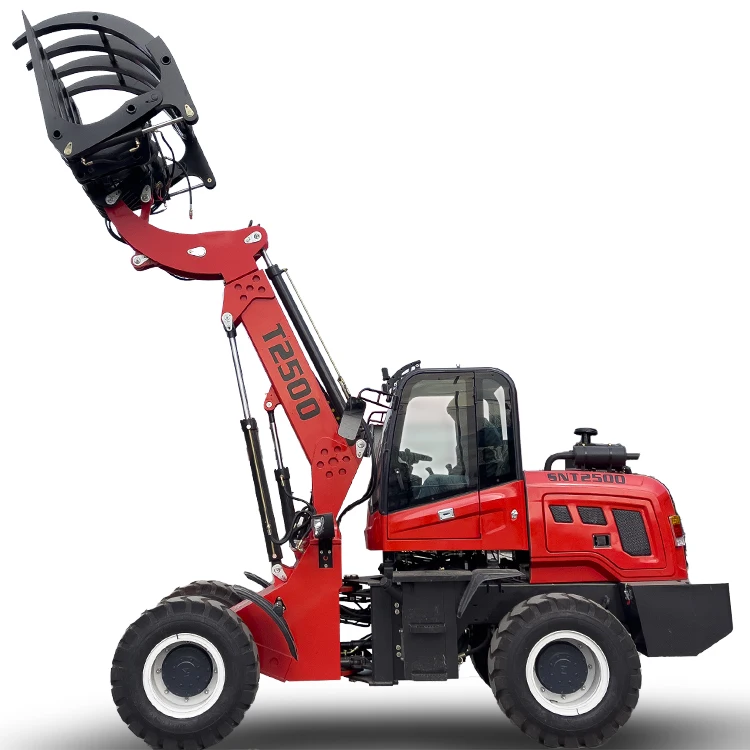 Wheel loader 1 ton 2 ton 2.5 ton 3 ton 4 ton 5 ton mini wheel telescopic loader 2500kg with loader snow blower