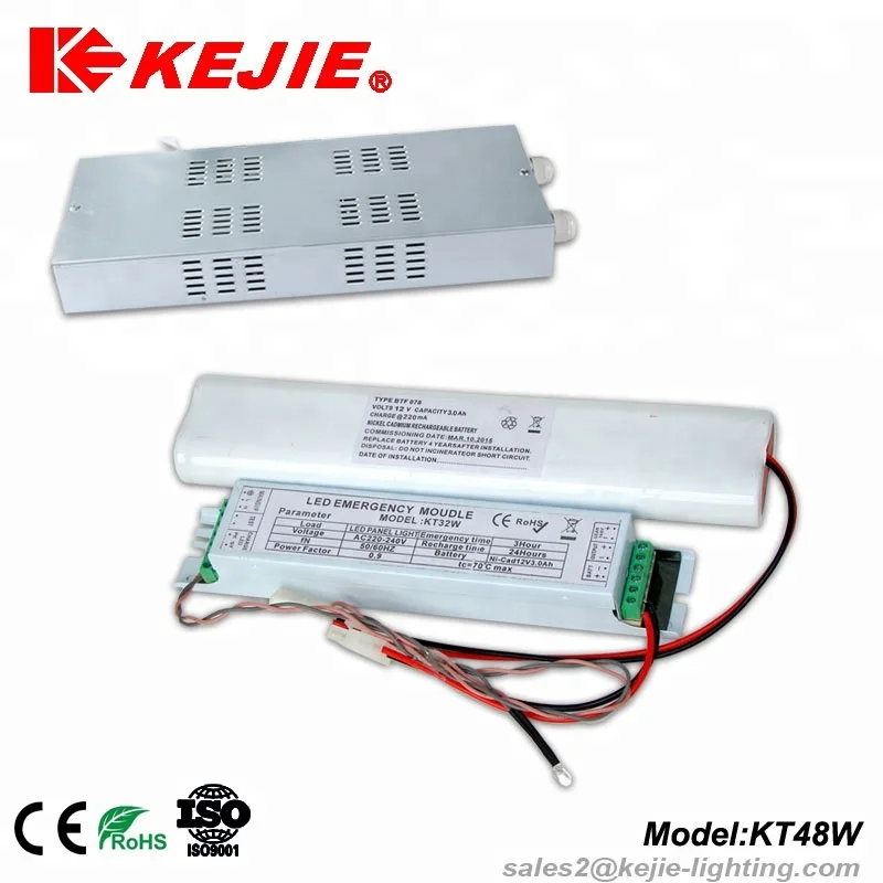 Kejie Dc Output 3-90V Battery Backup Emergency Conversion Kit 36W Panel Light Led