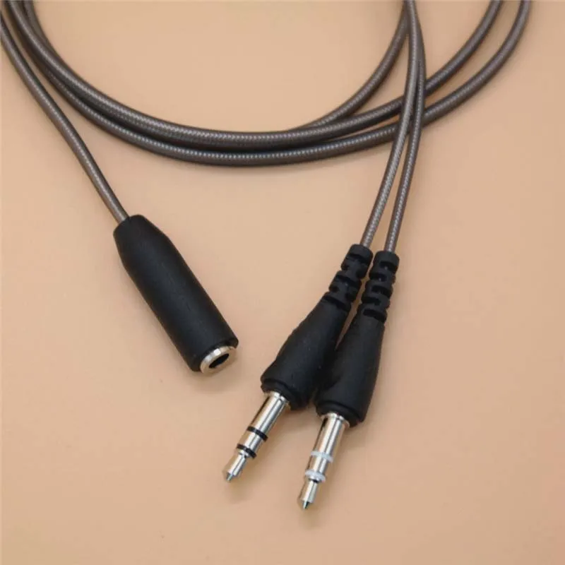 
Headphone Splitter 3.5mm Jack 2 Male to 1 Female Headset Adapter Audio Cable for Computer PC Audio Splitter Cable 1M 