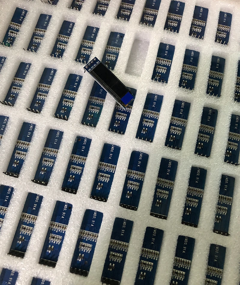 Синий модуль дисплея oled 0 91 дюйма IIC I2C 128X32 4pin с чипом контроллера