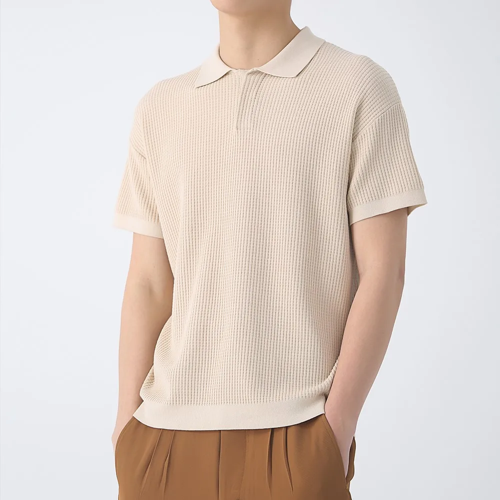 Kingsun OEM ODM Custom LOGO knitwear manufacturers  68% tencel 26%cotton 6%silk summer sweater for men