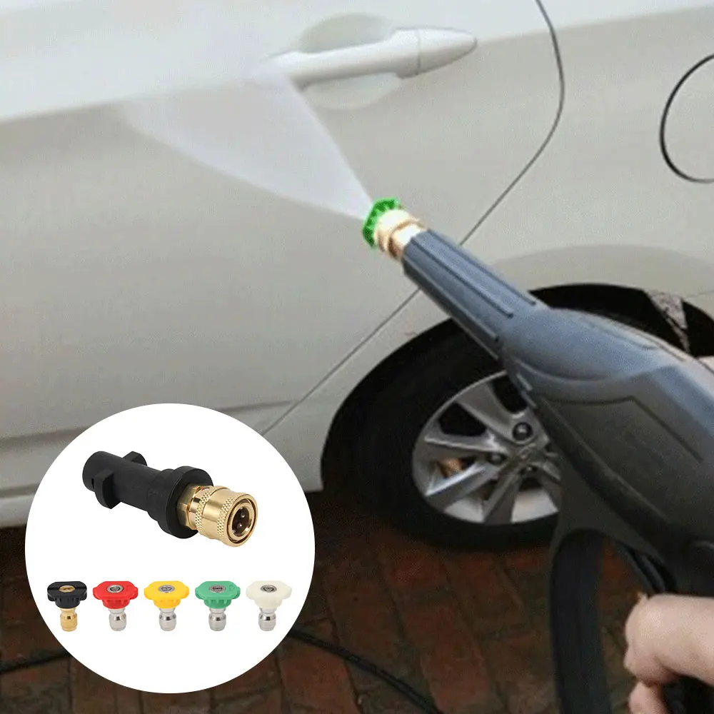 Pressure Washer Gun Adapter 1/4 inch Quick Connector Adapter 5/7 Nozzles for Karcher K2 K3 K4 K5 K6 K7 Car Washer Accessories