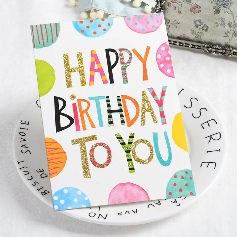OEM Custom Folded Thank You Card Envelope Offset Printed Birthday Greeting Cards