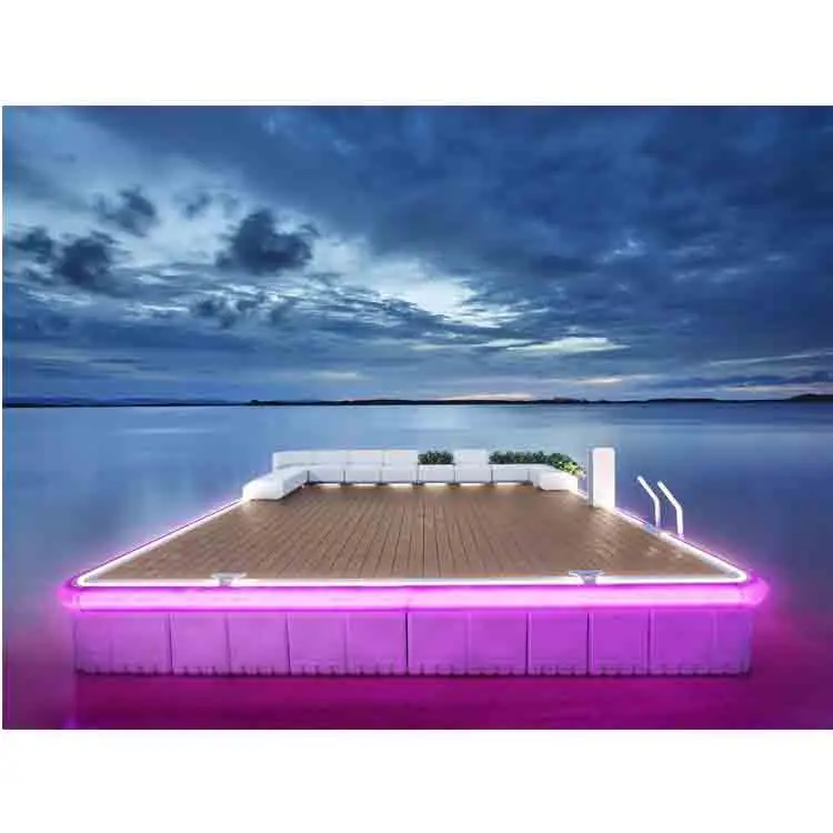 Выставочная сцена на водной платформе для отдыха поплавки причалов модульная плавающая понтоновая система водный пейзаж Плавающая Платформа вечеринки