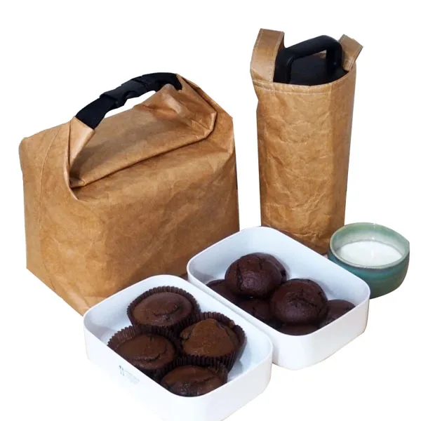 Dupont Tyvek Insulated Large Lunch Tote Bag  Reusable Thermal Food Container Durable and Leakproof Snack Bags Eco Lunch Box