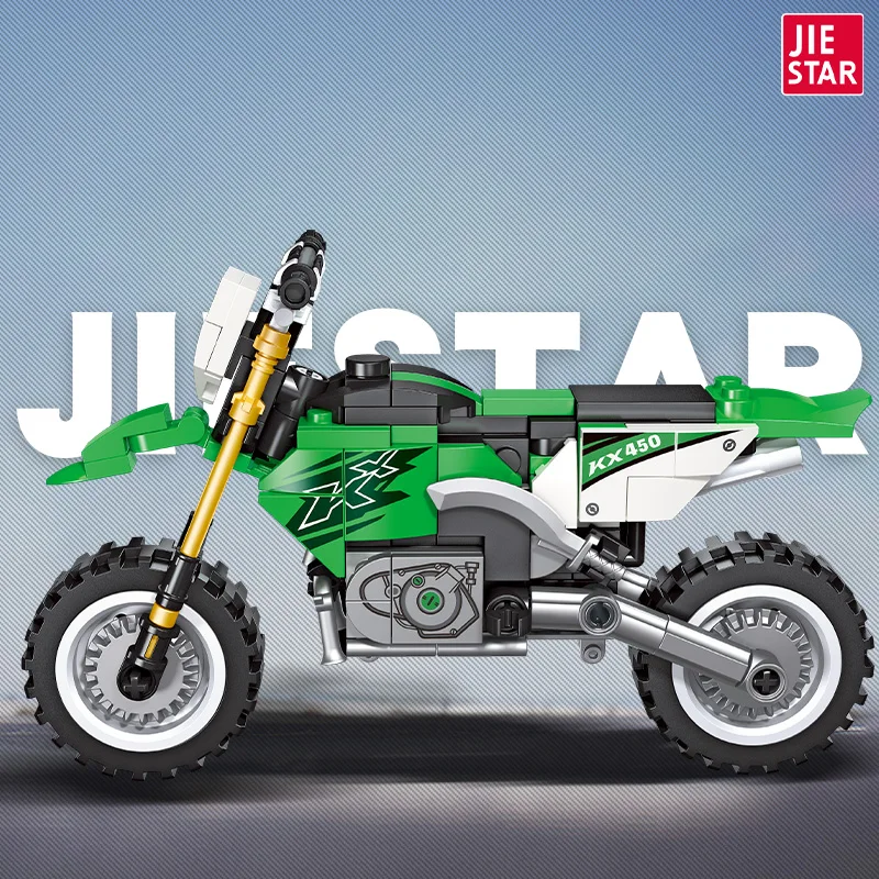 2024 hot selling kids building blocks set assemble cool motorcycle toy kids puzzles educational toy