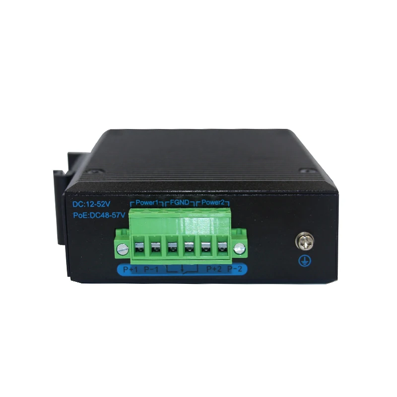 Industrial Ethernet Switch 2 ports Gigabit SFP PoE Network Switch Wide range DC power supply DIN rail Ethernet Switch