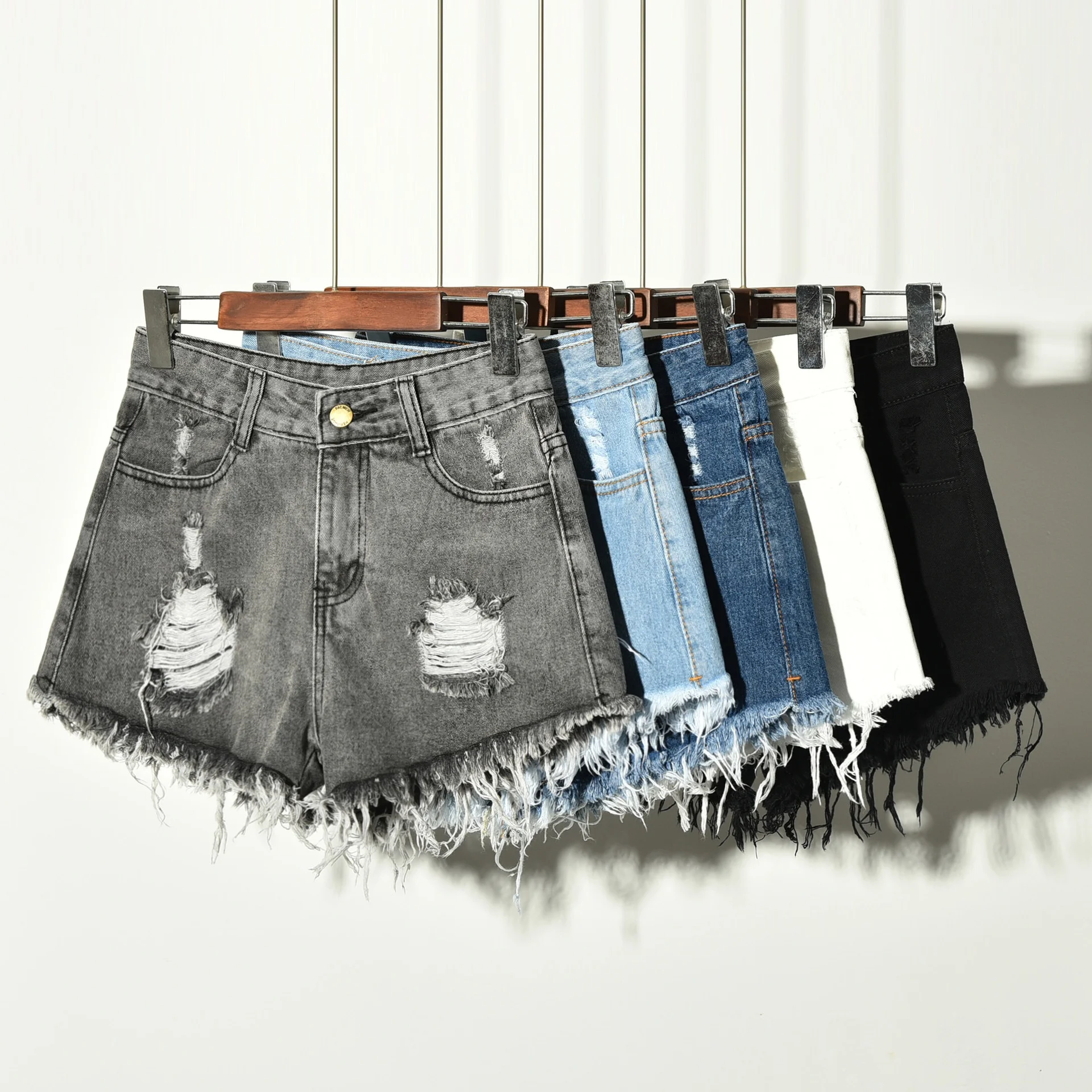 Hot Sale Jean Shorts Women Plus Size Wholesale Womens Denim Short Pants Pocket Jeans