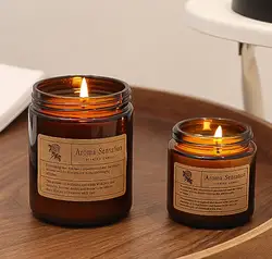 Glass Candle Jars Empty Round Cosmetic Jar for DIY Aromatherapy Wax Melts Candles