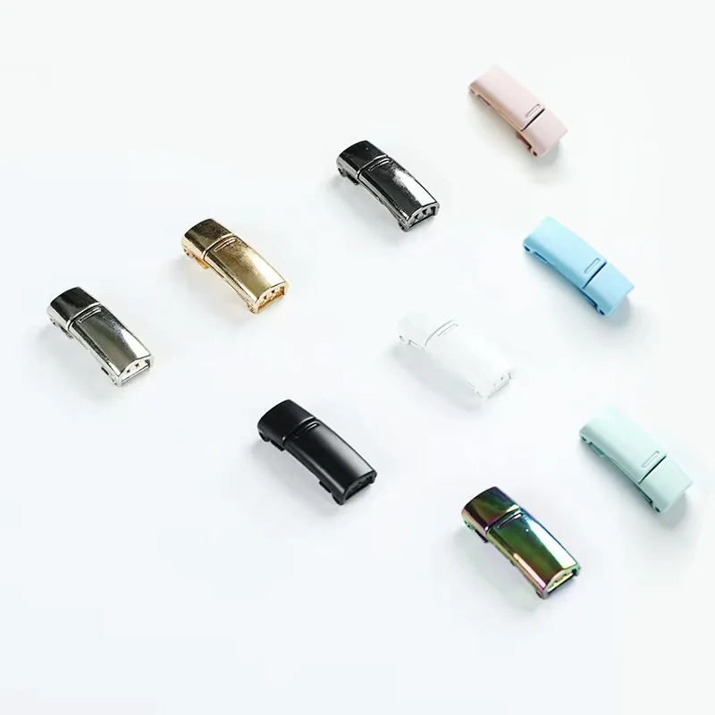 New Upgraded Metal  Shoe Buckles No Tie Shoelaces Shoe Accessories Elastic Sports Shoelaces Buckles Lock.