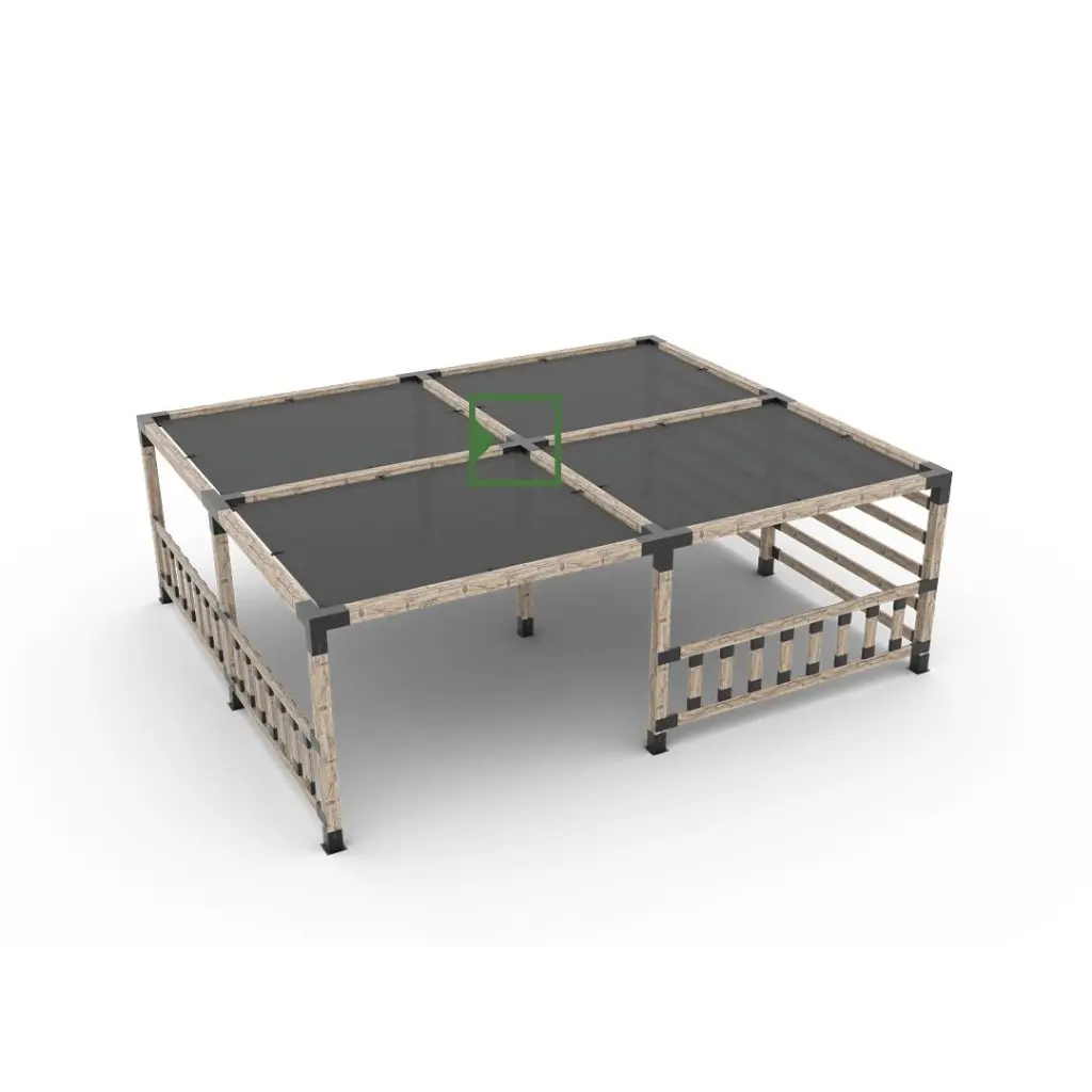 OEM ODM sheet metal fabrication customize pergola corner bracket Black painted square pipe connection