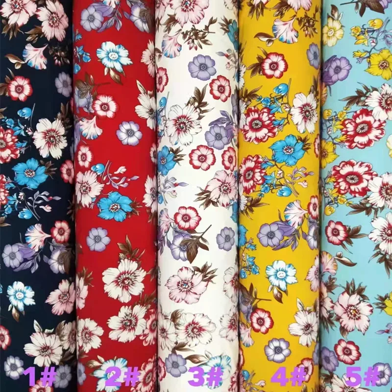 Stock Lot Print 100 Rayon Challis Fabric For Korea/indonesia Rayon Spandex Fabric Printed Fabric Rayon