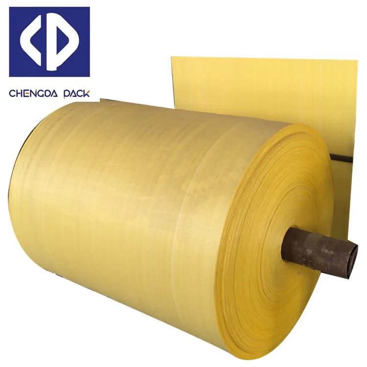 China Polypropylene Woven Bag Fabric Pp Roll PP material fabric roll For PP Bags Making