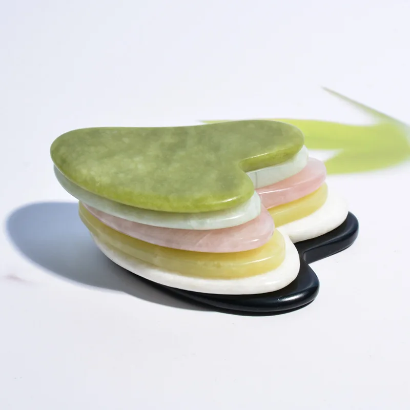 Natural 100% Handmade Gua Sha Scraping Massage Tools Rose Quartz Gua sha Board SPA Acupuncture