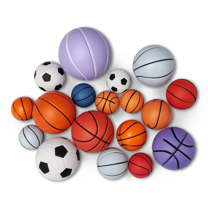 Wholesale Customized Size Logo Rubber PU High Bouncy Basketball Soccer Bouncing Balls Toy Jumping Balls