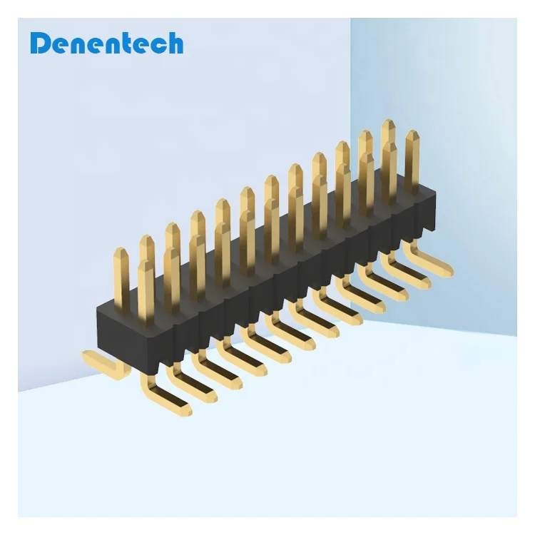 Hot Sale Product Dual Row Male Connector Right Angle SMT 1.27mm male smt pin header