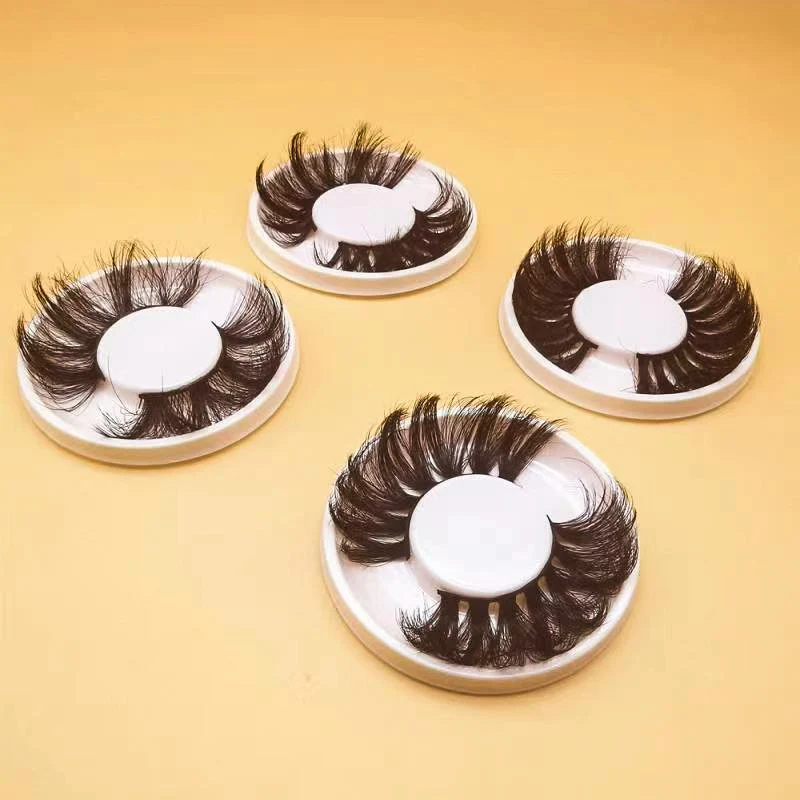 3/4 Pairs Mink Lashes Book Box Private Label Russia Volume d Curl Mink Eyelashes Custom Lashcases Eyelash Packaging Box