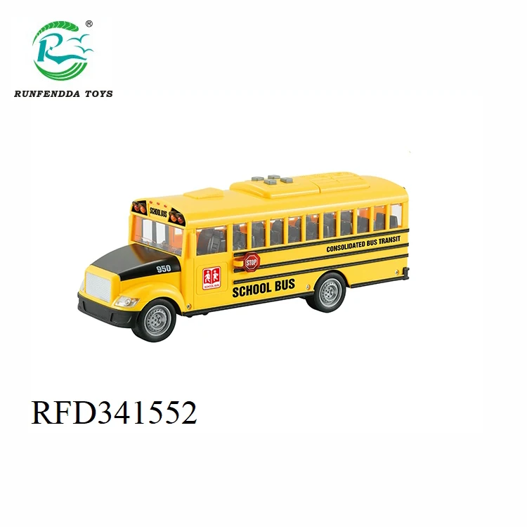 Inertia car die cast school bus die cast model car toy shuttle bus gift ideas Christmas for kids