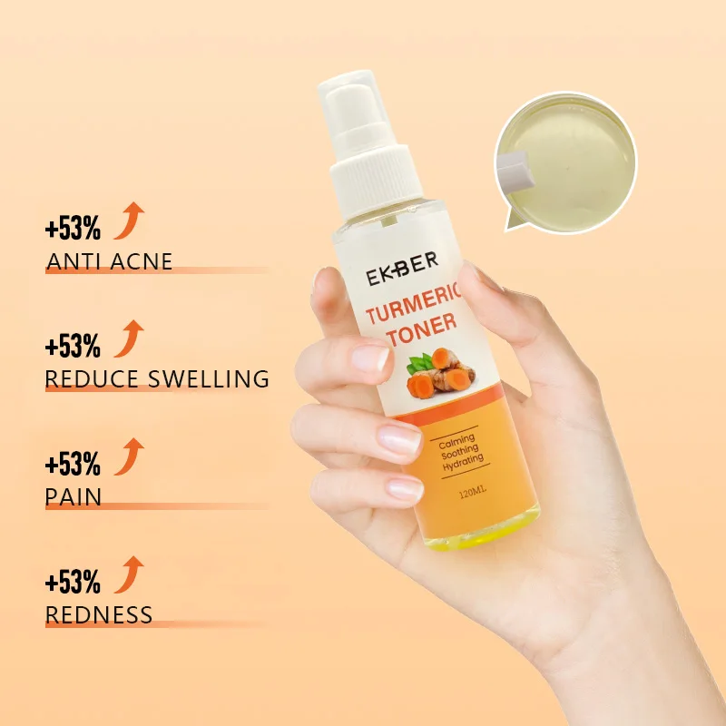 Private Label Organic Turmeric Facial Toner Fades Blemishes anti acne reduce swelling pain redness Face Turmeric Toner