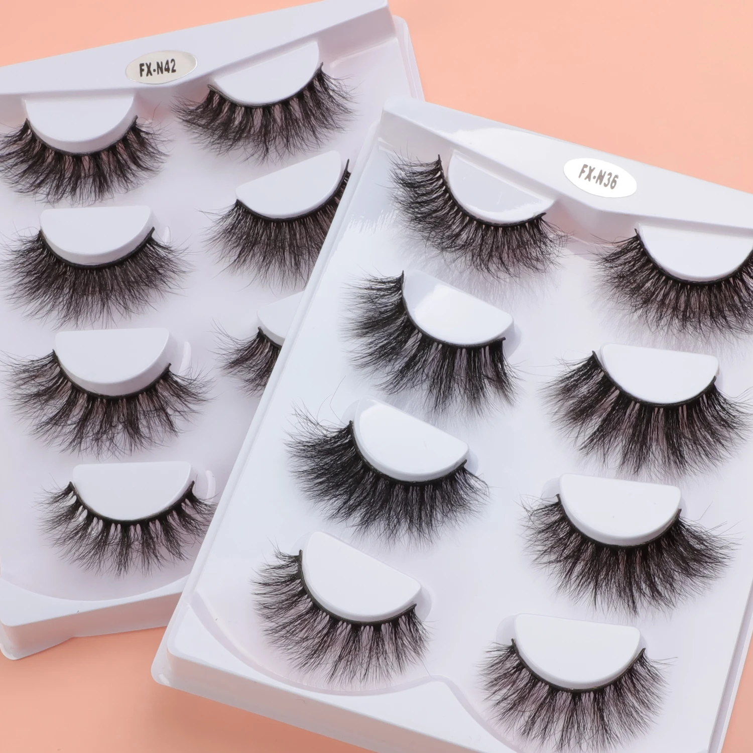 4 пары шелковых ресниц Lymee beauty пушистые ресницы из искусственной норки прозрачная лента накладные