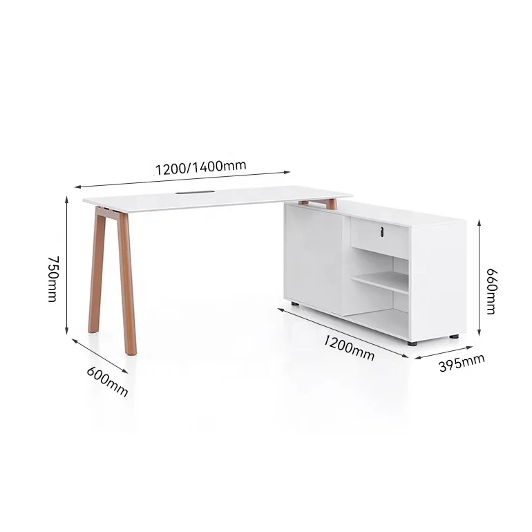 White Modern Desk Office Furniture Desk Table Workstation For 2 People