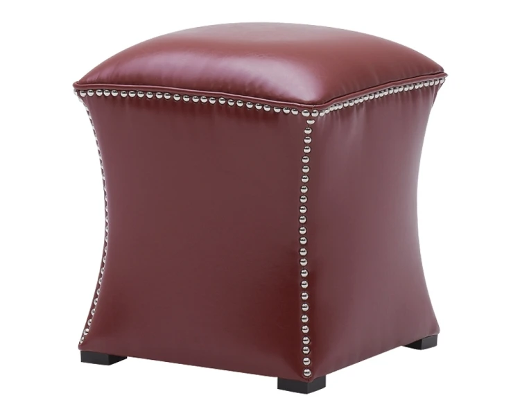 European Style Living Room Furniture Hallway Shoes Shop Velvet Solid Wood Footstool Foot Stool Ottoman