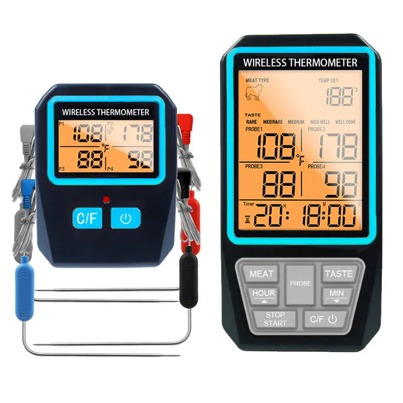 CH-216 угольный гриль для барбекю беспроводной цифровой термометр для мяса барбекю зонд Вне гриля кухонная сигнализация духовой шкаф Кухонный Термометр