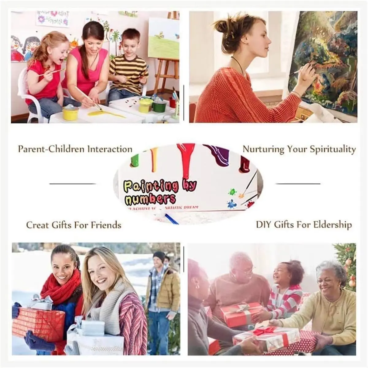 Wholesale competitive price non-toxic acrylic paint by number kits for home decoration