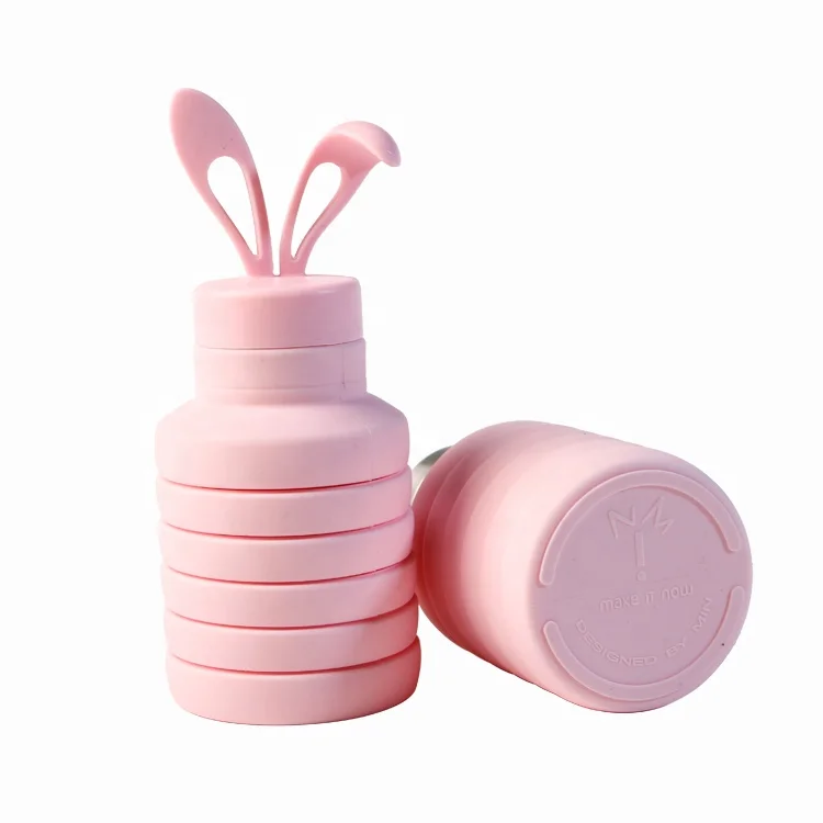 Portable BPA Free 500Ml Drink Bottles Silicon Collapsible Foldable Silicone Sports Folding Water Bottle For Gym