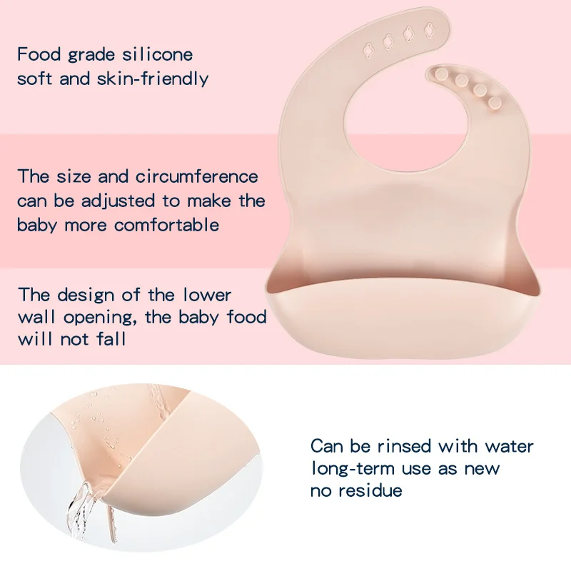 2021 New Food Grade Professional 3 pcs Kids Tableware Bibs Bowl Spoon Bpa Free Toddler Silicone Baby Feeding Set