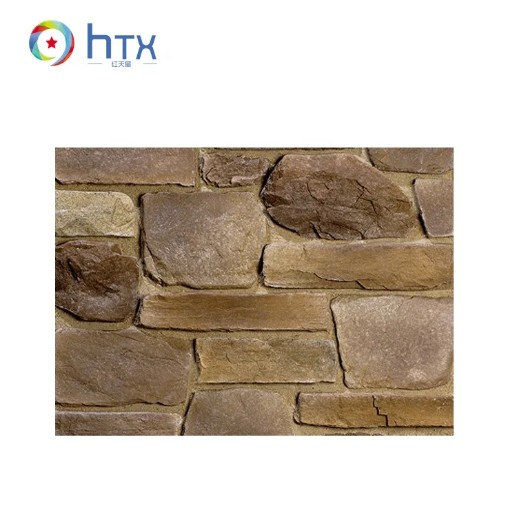 High Quality concrete wall slab silicon mould Pu Faux Stone Wall Panel And Waterproof Stone Siding