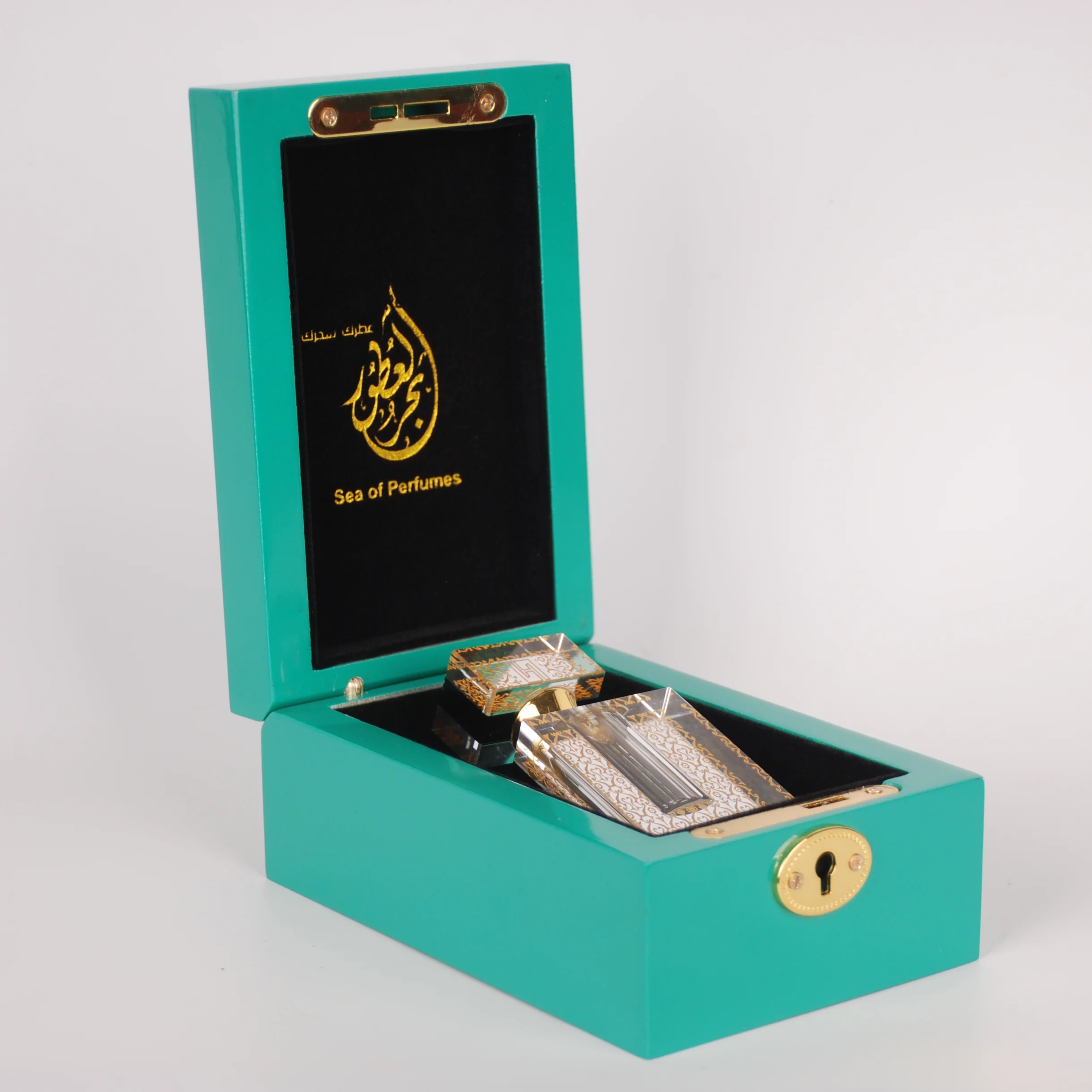 New Arrival Gift Oud Wooden Case Luxury In Malaysia Green Perfume Box Packaging