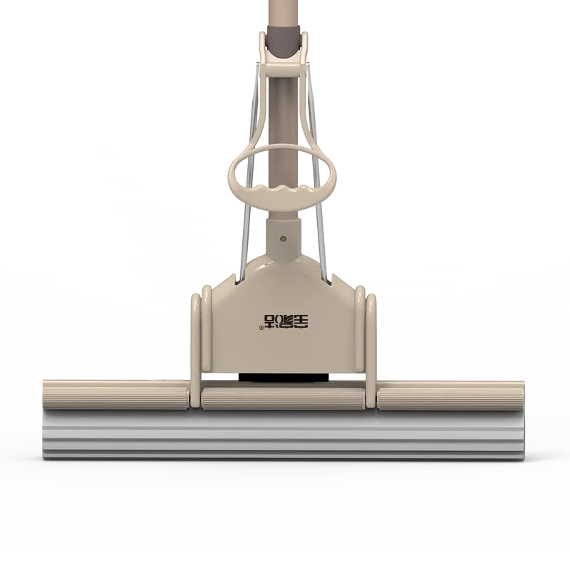 Orange And Coffee Foldable 27cm Telescopic Cleaning Squeeze Sponge Pva Super Mop