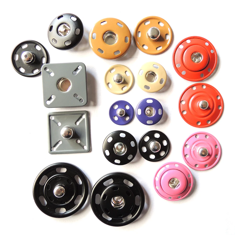 Metal  Hidden Snap Button Fabric Covered Press Fastener