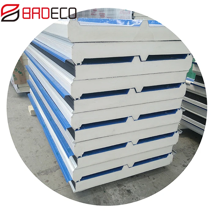 Высококачественные 100 мм пенополиуретановые сэндвич-кровельные панели/листы с тремя/четырьмя волнами