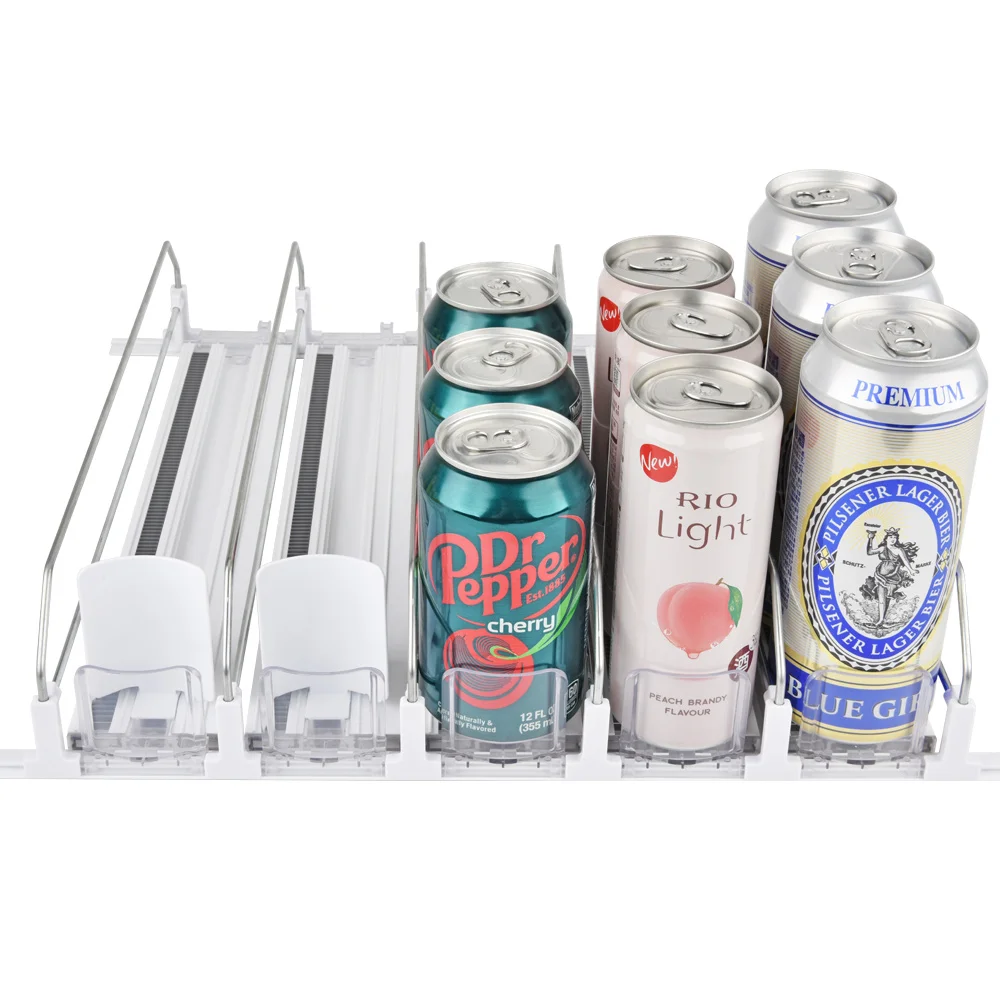 Supermarket Automatic Soft Can Drink Bottle Shelf Pusher System Glide
