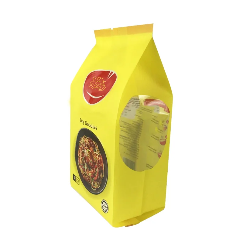 High Quality Customized Transparent Food Grade Biodegradable Noodle Food Packaging Spaghetti Pasta Packaging Spaghetti Bags