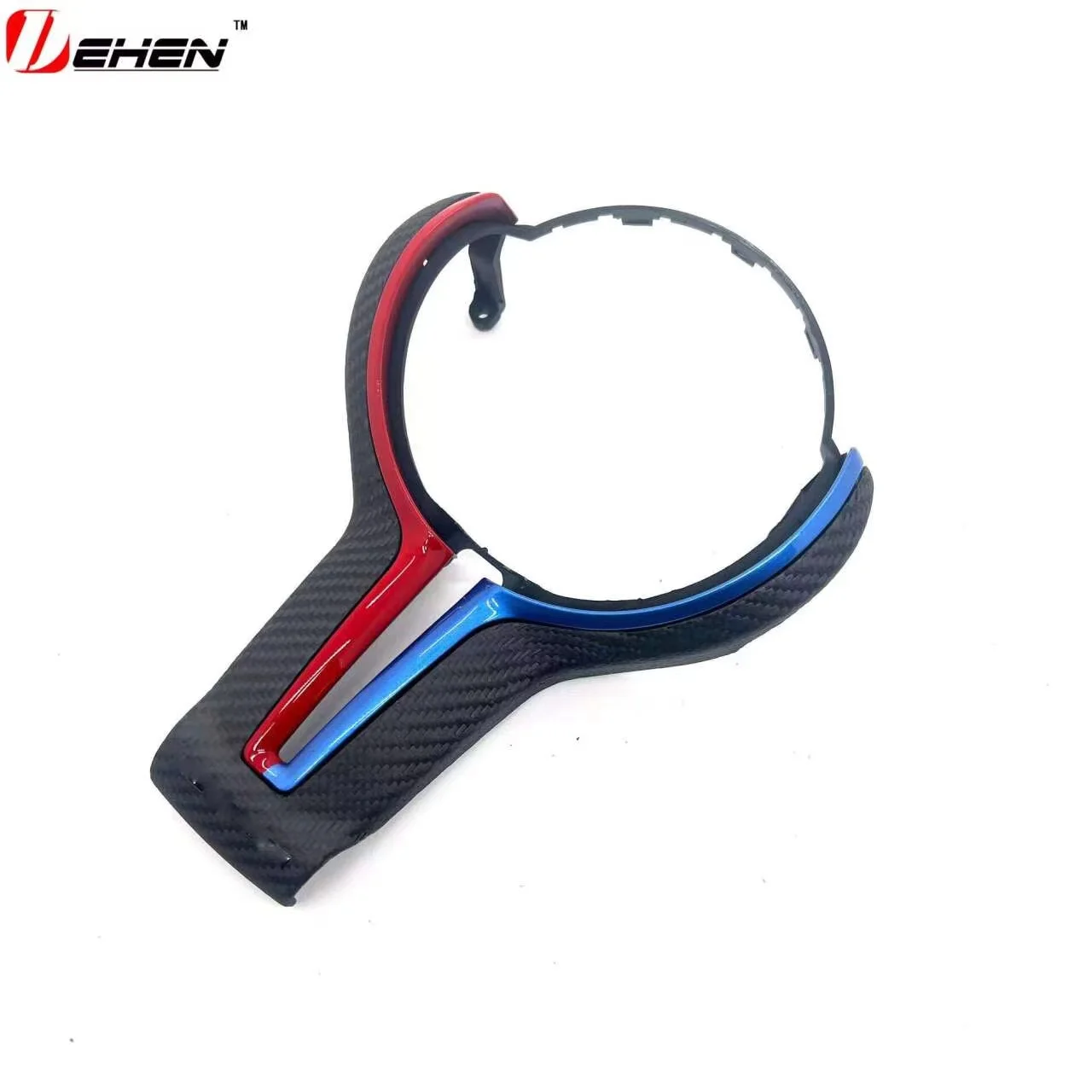 For BMW M2 F87 M3 F80 M4 F82 M5 F10 M6 F06 F12 F13 Carbon Fiber+ABS Steering Wheel Trim Cover Replacement Black Red Blue Yellow