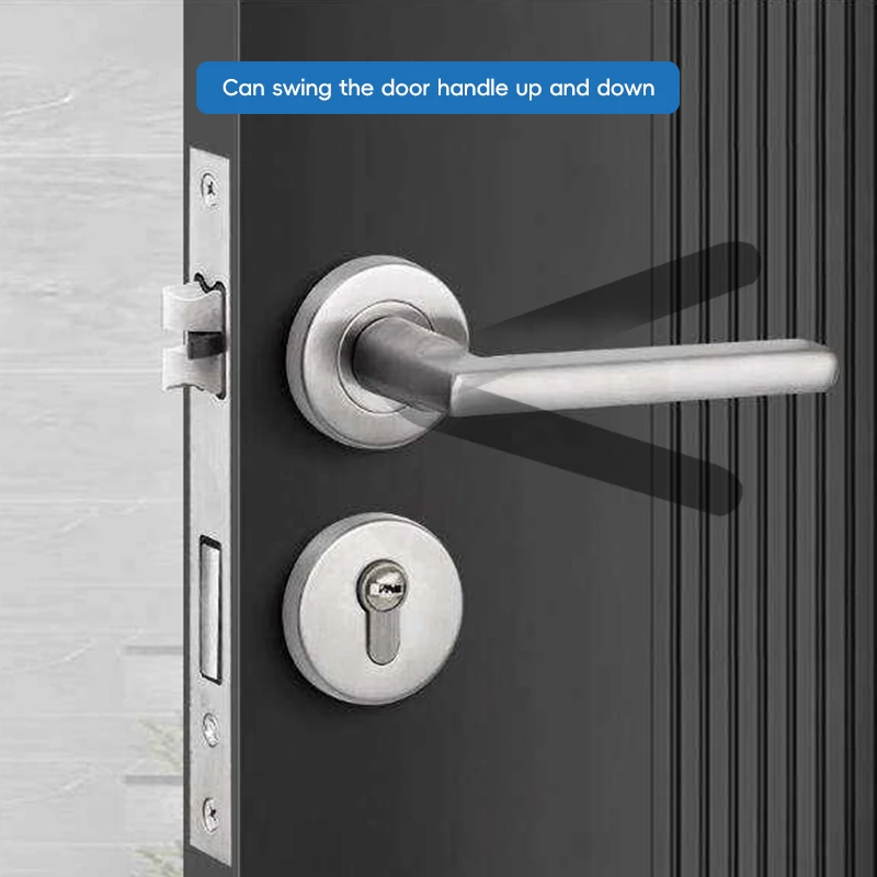Modern Minimalist Design Door Pull Handle High-Gloss Surface Treatment Security Door Handle Silent Design Door Handle Lock