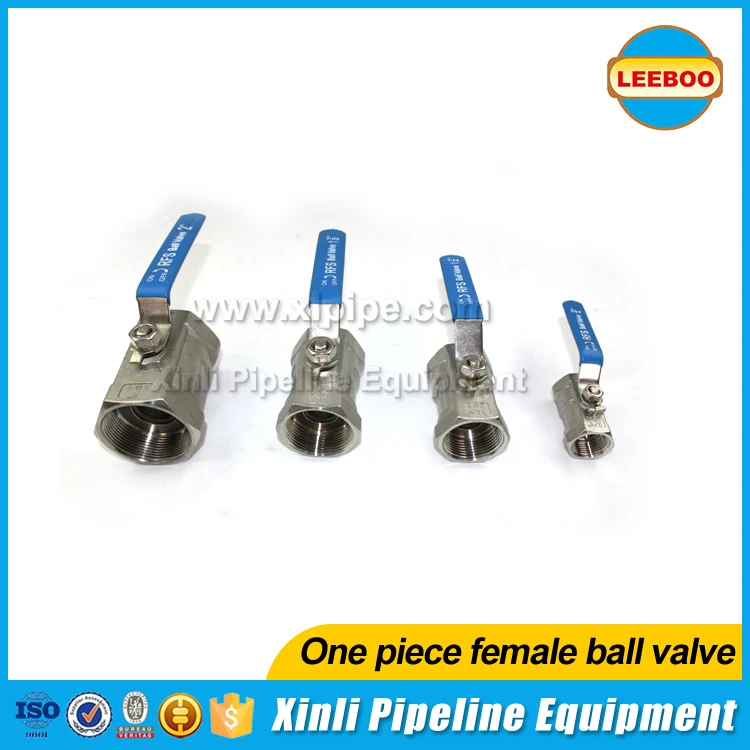 Factory hot sale DN50 sanitary BSP NPT female internal screw thread manual one piece ss 316 stainless steel ball valve for steam