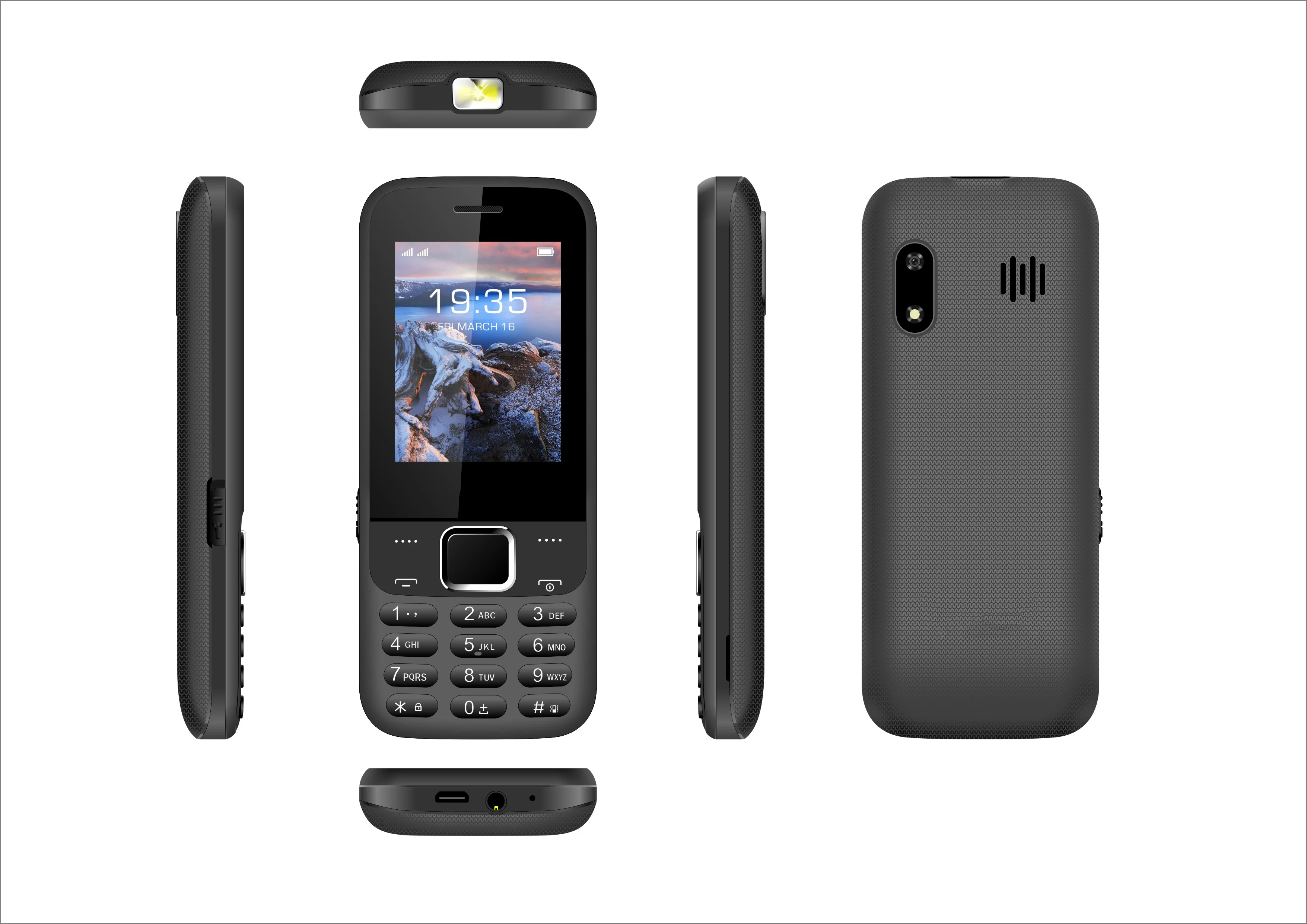 New model 1800mah battery 2.4 inch display P+R keypad dual sim 4g phone 4g feature phone 4g bar phone with type-c charging port