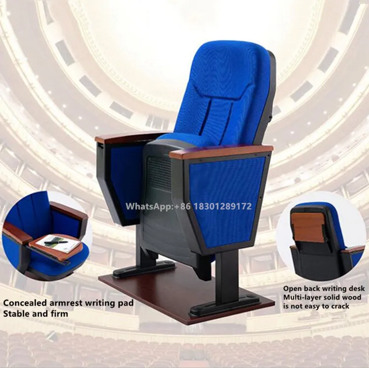 Auditorium chairs Row stadium seat Manufacturers custom  with writing board  Seating solid wood folding theater Chair conference