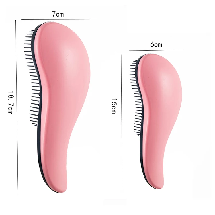 Wholesale Wheatstraw TT Scalp Massage Anti-static Detangling Hair Brush Comb For Afro Hair Wet and Dry