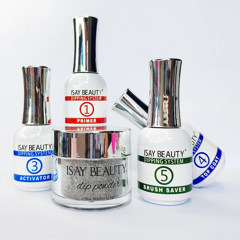 OEM private label nails system wholesale bulk color glitter nail dipping acrylic powder