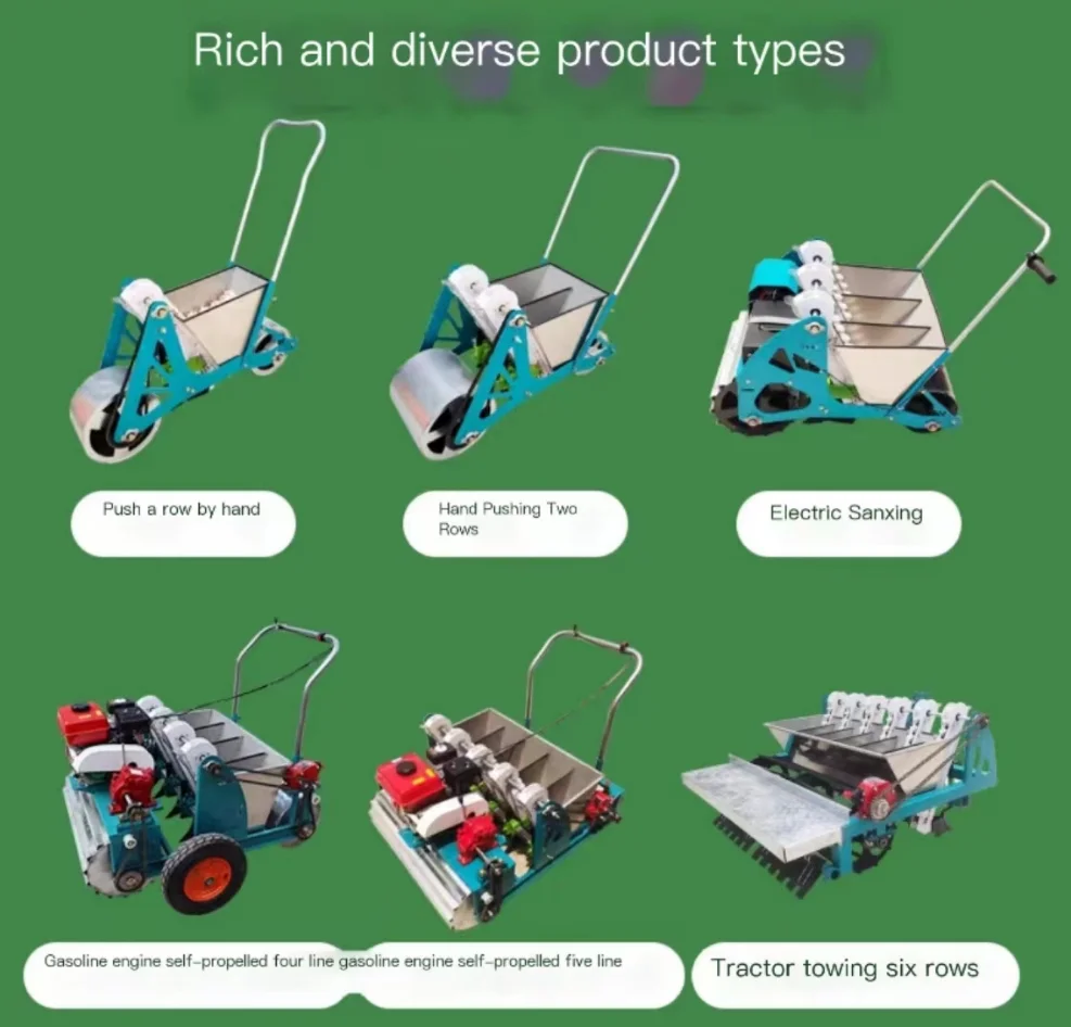 Hand push single row manual  garlic seeder corn planter for sale